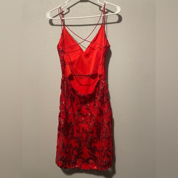 Sexy red sequin party dress - worn once! - Picture 2 of 3